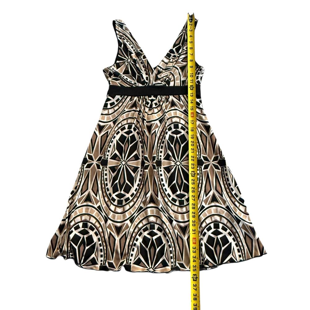 Babydoll Dress Y2K Inspired A Byer Empire Waist Stretch Geometric Sleeveless M - Picture 11 of 11